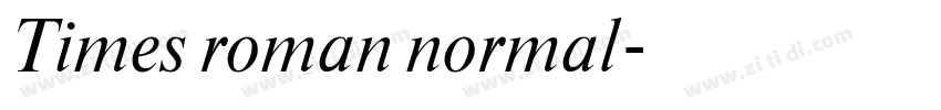 Times roman normal字体转换